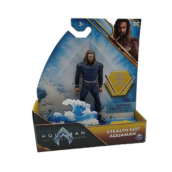 2023 Spin Master Steel Suit Aquaman and Black Manta 4” Fig - The Lost Kingdom - Picture 2 of 16